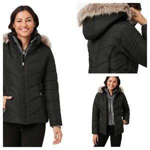 NWT $140 FREE COUNTRY Women S Unstoppable Winter Faux Fur Hood Jacket Parka